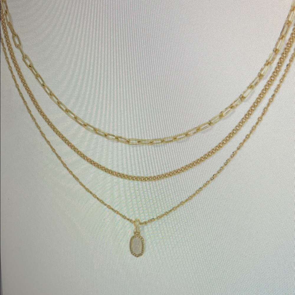 Kendra Scott mini Elisa triple strand necklace - Picture 8 of 9
